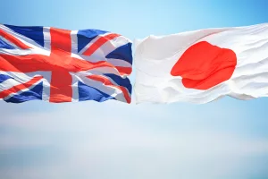 Japan and the UK. Flags