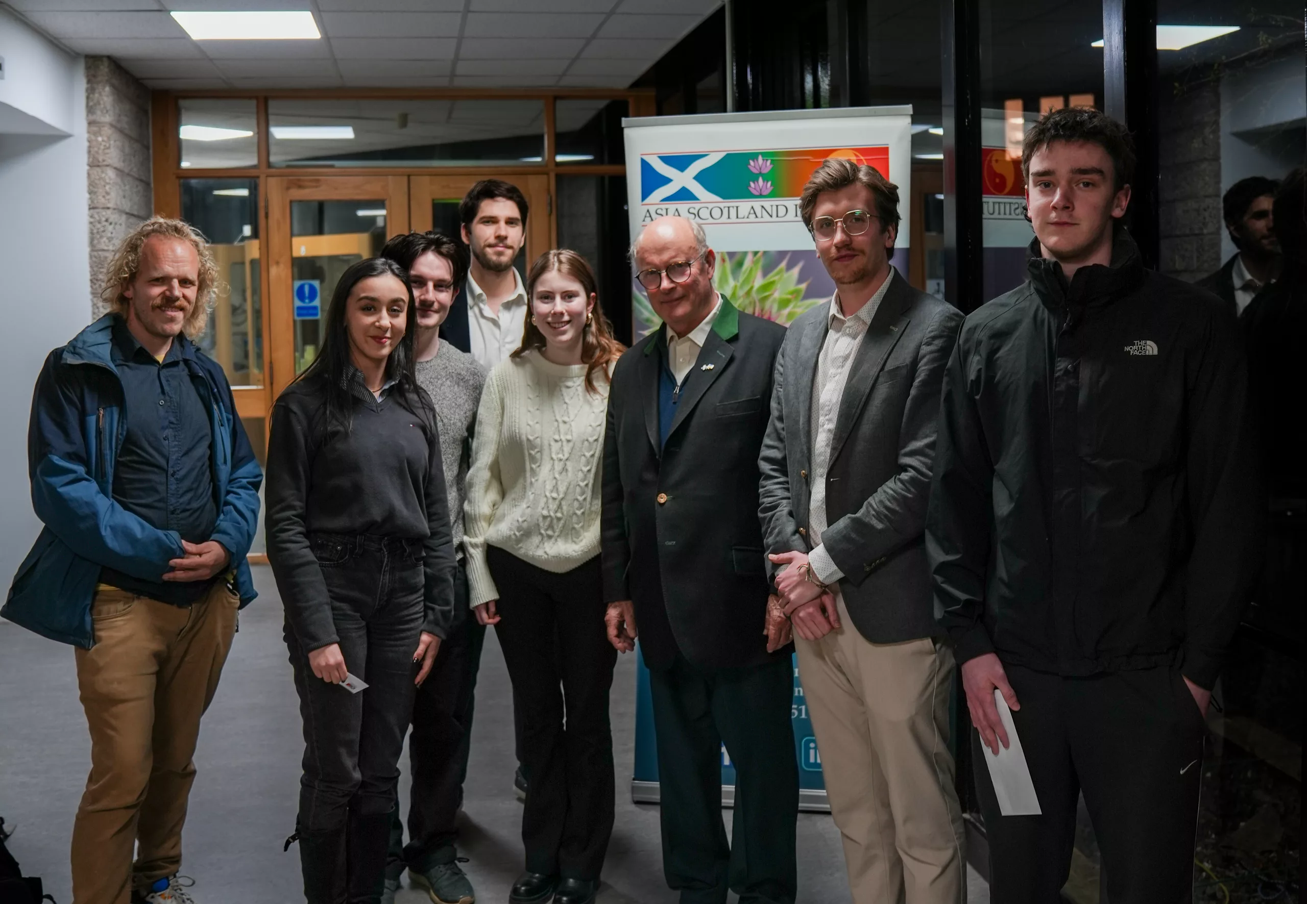 Roddy Gow at Stirling University with students
