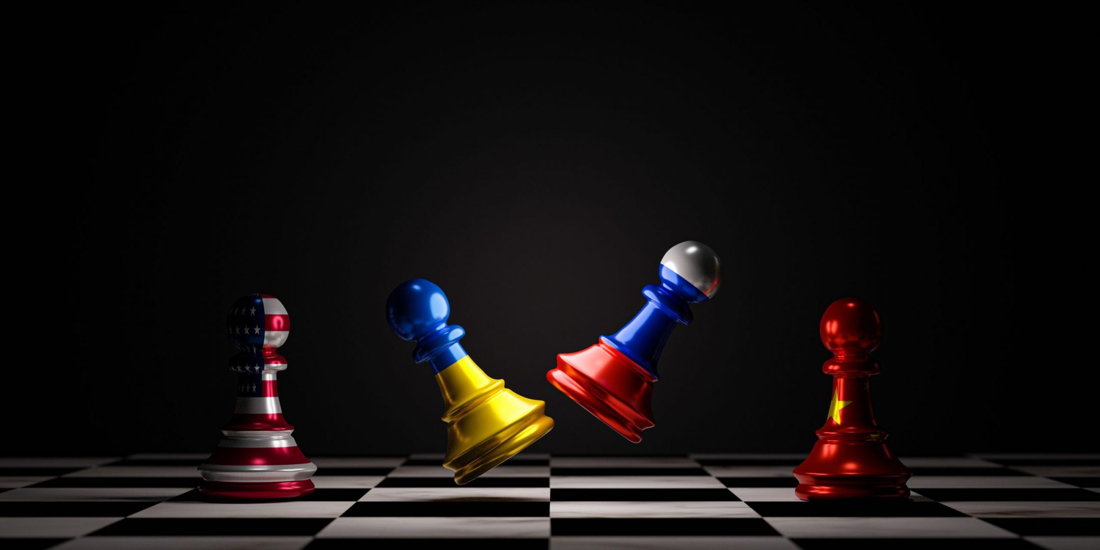 Battle,Pawn,Chess,Between,Russia,And,Ukraine,With,Usa,And
