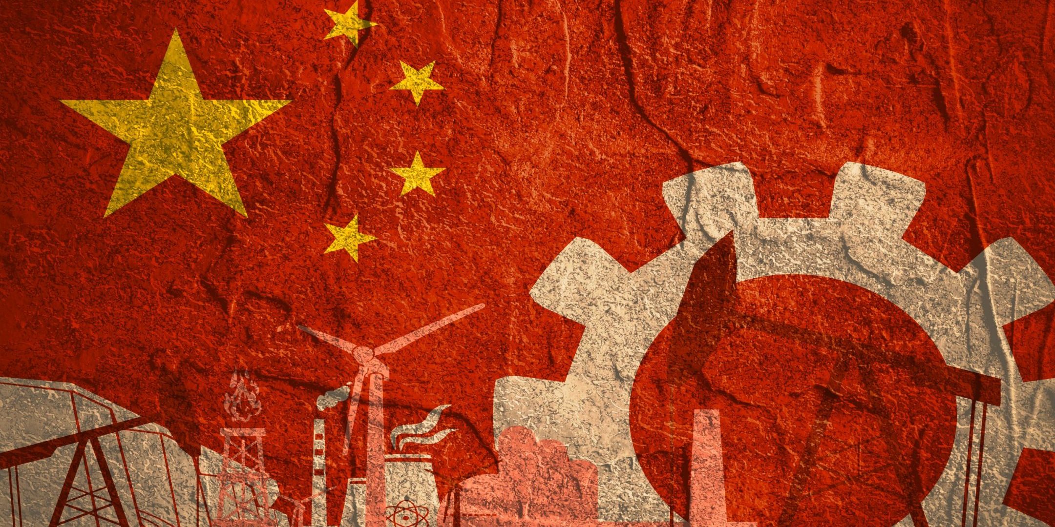 Energy,And,Power,Icons,Set,With,China,Flag.,Sustainable,Energy